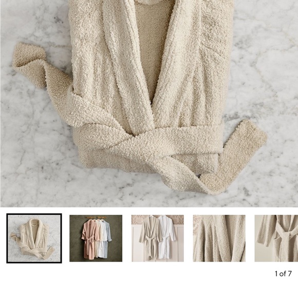 Pottery Barn Cozy Ribbed Bathrobe LARGE - Picture 2 of 2